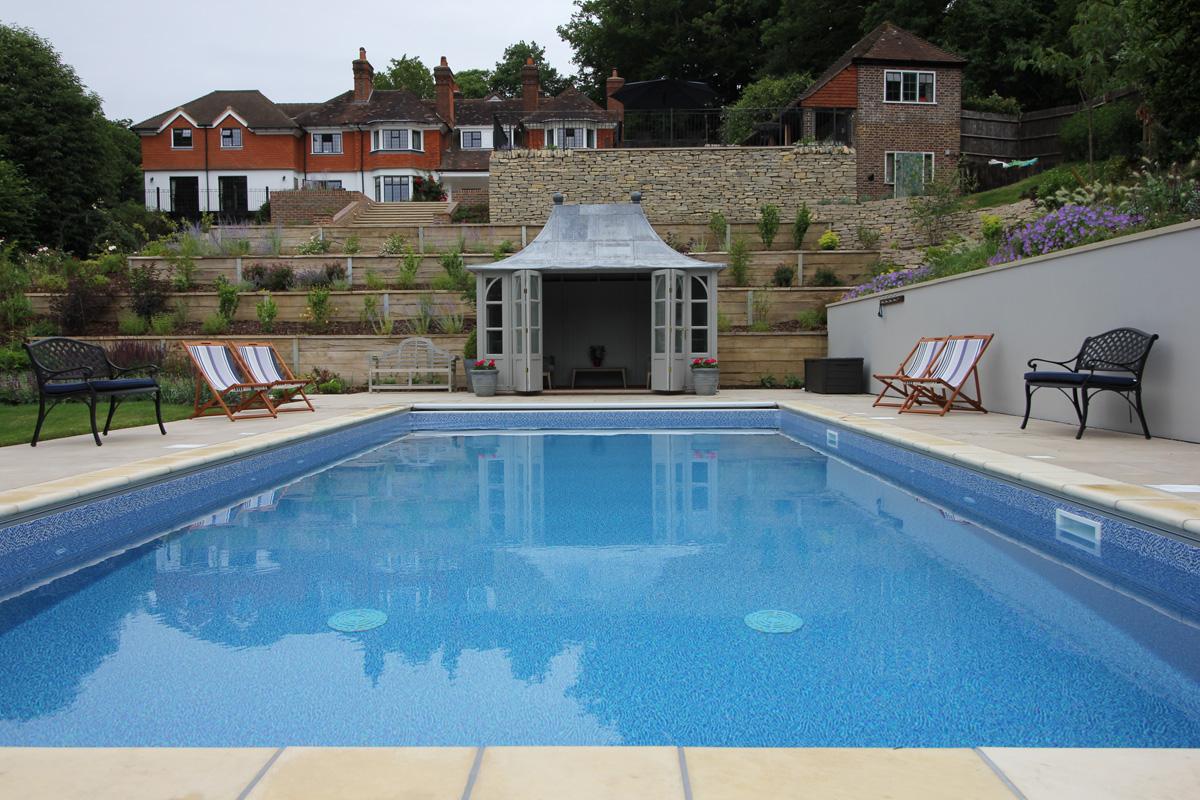 Large Surrey Garden Swimming Pool
